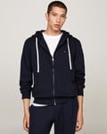 Tommy Hilfiger Essential Fleece Mens Zip Hoodie - Navy - Size Medium