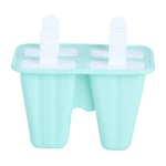 (4 Grids)Green Ice Cream Mould Makers Silicone Mold DIY Ice Cream Tools For MA