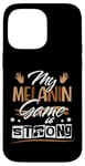 Coque pour iPhone 14 Pro Max Melanin Game Black Queen Afro Women Black History Month Girl