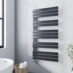 Meykoers - Radiateur Sèche-serviette eau chaude 1176x600mm sèche-serviettes, Lames plates ouverture latérale - Anthracite