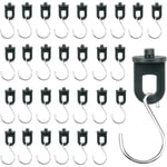 Ccykxa - Lot de 100-50pz Suspensions pour Serre et 50pz Crochets en s, Clips à Effet de Serre, Accessoires pour Plantes, Serre Clips, Support Plant