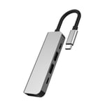 USB-C Hub Adapter till HDMI-kompatibel 4K30HZ Dual-USB TypeC Splitter Support PD60W Dockningsstation för bärbar telefon PC