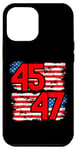 Coque pour iPhone 12 Pro Max 45 47 Trump 2024, Trump President 45 47, 45 47 Chemise pour homme