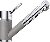 Blanco 516765 Antas-S - alumetalik/Chrome Kitchen Sink tap (Low Pressure) with a Pull-Out spout Antas-S-alumetalik/chrome-516765, Alumetallic/Chrom, Niederdruck-Schlauchbrause