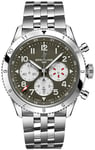 Breitling AB04452A1L1A1 Super Avi B04 Chronograph Gmt 46 Grå/Stål Ø46 mm