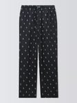 Polo Ralph Lauren Cotton Pony Pyjama Bottoms, Black