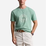 Classic Fit Slub Jersey Graphic T-Shirt - Faded Mint