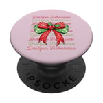 Dialysis Technician Merry Christmas Ruban Coquette Nœud Noël PopSockets PopGrip Interchangeable