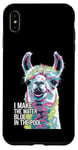 iPhone XS Max Funny Llama "I Make the Water Blue" Pool Party Joke Case