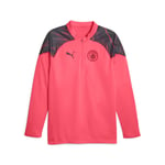 Puma Mens Manchester City Football Quarter-Zip Top - Pink - Size Large