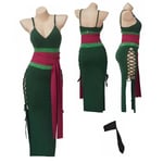 Roronoa Zoro One Cos Piece Cosplay Fantasia Kostym Förklädnad för Vuxna Kvinnor Klänning Kläder Anime Outfits Halloween Karneval Sui L Female