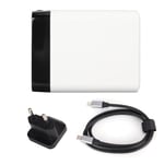 Bärbar Dockladdare Adapter 3 i 1 Snabbladdning HD Multimedia Interface PD 65W USB C Laddare för Switch OLED 100‑240V Svart Vit EU-kontakt