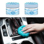 E-THOL Gel nettoyant pour voiture réutilisable pour clavier, PC, ordinateur portable, ordinateur, bureau à domicile (bleu, 2 x 160 g)