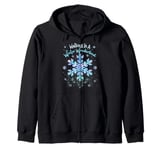 Walking In A Winter Wonderland Tie Dye Snowflake Christmas Zip Hoodie