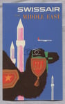 AIRLINES SWISSAIR MIDDLE EAST Rrtk-POSTER HQ 50x70cm d'une AFFICHE VINTAGE