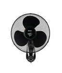 Ariete 802 Ventilateur mural Freshair, 50 W, 3 pales de 40 cm, 3 vitesses, 3 modes de ventilation, télécommande, fonction oscillation, noir