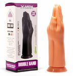 Huge 10" 2 Handed Realistic Premium Life-Like Flesh Colour Fisting Dildo Sex Toy