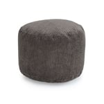 Loft25 - Pouf pour salon, Pouf rond d'intérieur en velours côtelé pour repose-jambes, Pouf ergonomique 30x44 cm pour adultes et enfants, Pouf