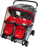 Universal Waterproof Twins Baby Stroller Pushchair Raincover Side by Side Doubl