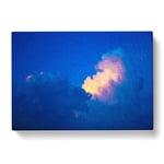 Light Upon The Clouds Modern Art Canvas Wall Art Print Ready to Hang, Framed Picture for Living Room Bedroom Home Office Décor, 76x50 cm (30x20 Inch)