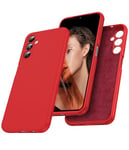 LeYi for Samsung Galaxy A14 Case Case, Flexible Lightweight TPU Protective Silicone Slim Rugged Shockproof Phone Cover for Samsung A 14,Red