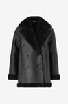 Lexington - Kappa Daniella Faux Shearling Coat - Svart