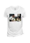 T-Shirt Homme Col V Jean Reno Nathalie Portman Leon Film Action Armes Cinema