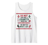 Funny Christmas Holiday Quitting Bad Habits Design Tank Top