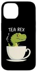 Coque pour iPhone 14 Tea Rex T-Rex Jeu de mots dinosaure pour amateur de thé