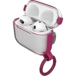 OtterBox Clear Series Headphone Case for Apple AirPods Pro Shockproof, Drop proof, Ultra-Slim, Scratch and Scuff Protective Case for Apple AirPods, Includes Carabiner, Clear/Pink