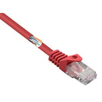 Basetech BT-2304657 Câble réseau RJ45 CAT 5e U/UTP 25 cm Rouge avec protection des becs d'encliquetage