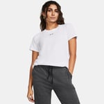 Haut à manches courtes Under Armour Rival Core pour femme Blanc / Noir M