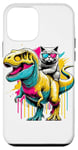 Coque pour iPhone 12 mini Pop Art Dinosaur T-Rex Chartreux Tyrannosaure Rex