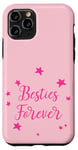 Coque pour iPhone 11 Pro Jolies étoiles avec inscription « Best Friends For Besties Forever Friend »