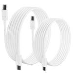 Long USB C to C Charger Cable 2m+3m, 60W Type C to C Fast Charging Lead Wire for Apple iPhone 15 Plus/15 Pro Max,MacBook Pro 2021/2020/2019/2018,iPad Pro 12.9/11 inch/Mini/Air 5/4,Samsung Galaxy 24/23