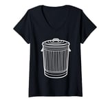 Womens Funny Garbage Truck Art Trash Can For Toddler Boys V-Neck T-Shirt