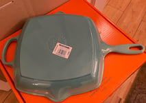 Le Creuset Cast Iron 26cm Square Grillit - Cactus /Juniper (BNIB)