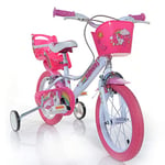 Dino Bikes Unicorn 14" Bicycle Licorne 35,6 Fille, Blanc/Rose, 35,56 cm