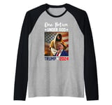 One Nation Under God Trump America Flag Christian Raglan Baseball Tee