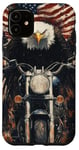 Coque pour iPhone 11 Fierce Eagle Roue Moto Biker Patriotisme