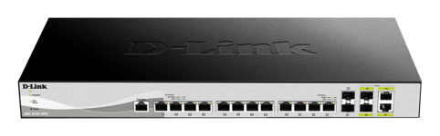 D-LINK – 16 Port Smart Managed Switch including 12x 10G, 2x SFP+ & 2x Combo 10GBase-T/SFP+ ports  