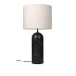 Gubi - Gravity Floor Lamp - XL Low, Black Marble/Canvas - Skärmlampor - Space Copenhagen - Svart