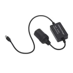 (Type C)12V Car Lighter Socket Adapter With Power Cable Ideal For Dash Cams