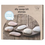 DIY-kit Fremstil stenlignende sæber – 1 kg sæbemasse, 3 sæbefarver, støbeform og sæbeduft