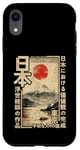 Coque pour iPhone XR Anime Ukiyo-e japonais traditionnel sur bois du Mont Fuji