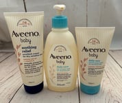 Aveeno Baby Bundle hand & body wash, lotion & soothing relief emollient cream