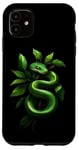 Coque pour iPhone 11 Amoureux Drôles De Python D'arbre Vert, Serpents, Reptiles