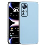 TAUYN Coque pour Xiaomi 12 / Xiaomi 12s / Xiaomi 12x, Ultra-Fin Premium PU Cuir Back et Monture en Silicone Souple Etui, Antichoc, Anti-Rayures Bumper Housse. - Bleu