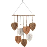 Sollbry - Feuille Macramé Tenture Murale Boho Room Home Decor Tissé Tapisserie Murale EsthéTique Home Room DéCoration de Mariage