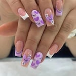 Sunflowers Fake Nials Long Square Press on Nails Fashion Nail Tips  Women Girls